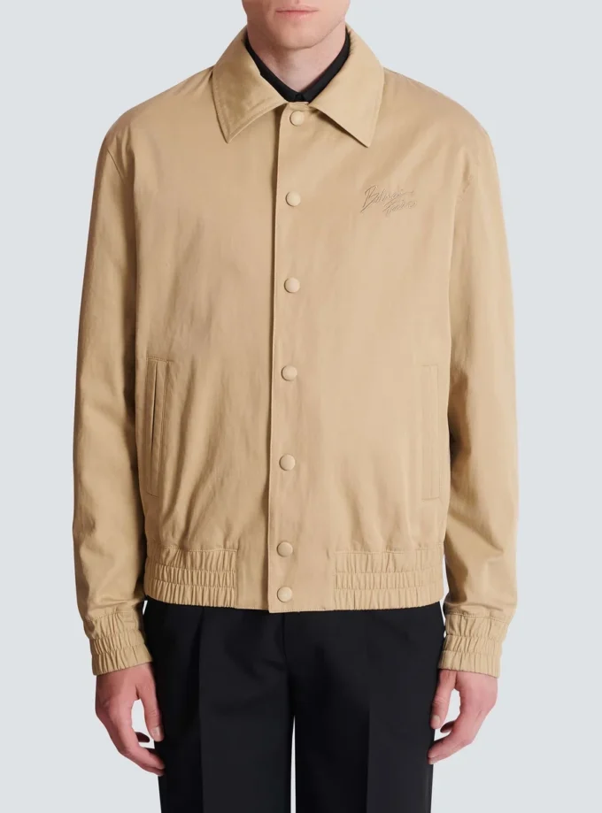 Cotton canvas bomber jacket Cotton canvas bomber jacket