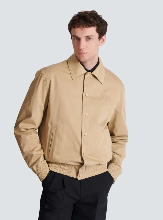 Cotton canvas bomber jacket Cotton canvas bomber jacket