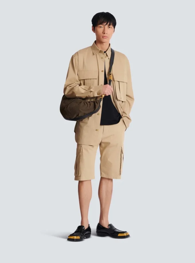 Cotton canvas cargo Bermuda shorts Cotton canvas cargo Bermuda shorts
