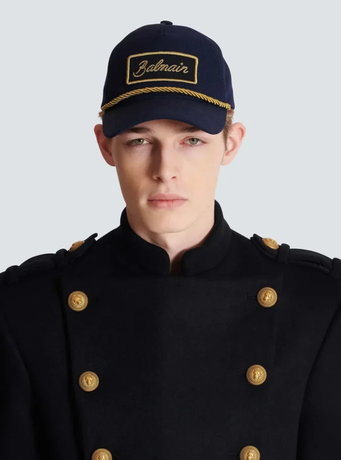 Cotton cap with cord Cotton cap with cord