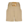 Cotton gabardine shorts with belt Cotton gabardine shorts with belt