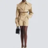 Cotton gabardine shorts with belt Cotton gabardine shorts with belt