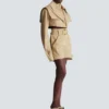 Cotton gabardine shorts with belt Cotton gabardine shorts with belt