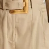 Cotton gabardine shorts with belt Cotton gabardine shorts with belt