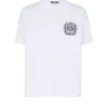 Cotton polo shirt with Écusson print