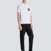 Cotton polo shirt with Écusson print