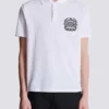 Cotton polo shirt with Écusson print