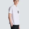 Cotton polo shirt with Écusson print