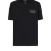 Cotton polo shirt with leather Balmain Couture label