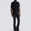 Cotton polo shirt with leather Balmain Couture label
