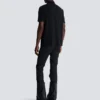 Cotton polo shirt with leather Balmain Couture label