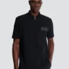 Cotton polo shirt with leather Balmain Couture label