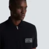 Cotton polo shirt with leather Balmain Couture label