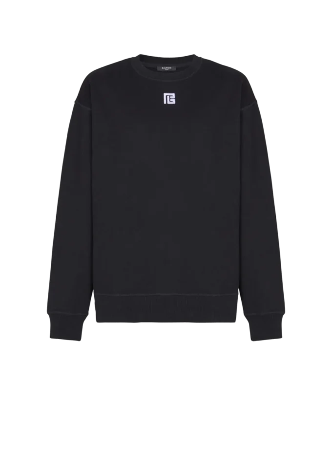 Cotton sweatshirt with PB embroidery Cotton sweatshirt with PB embroidery