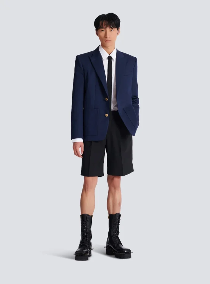 Cotton twill 2-buttons jacket Cotton twill 2-buttons jacket