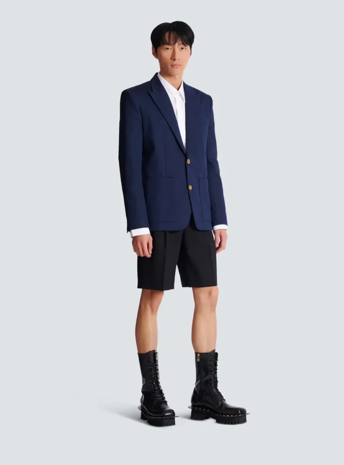 Cotton twill 2-buttons jacket Cotton twill 2-buttons jacket