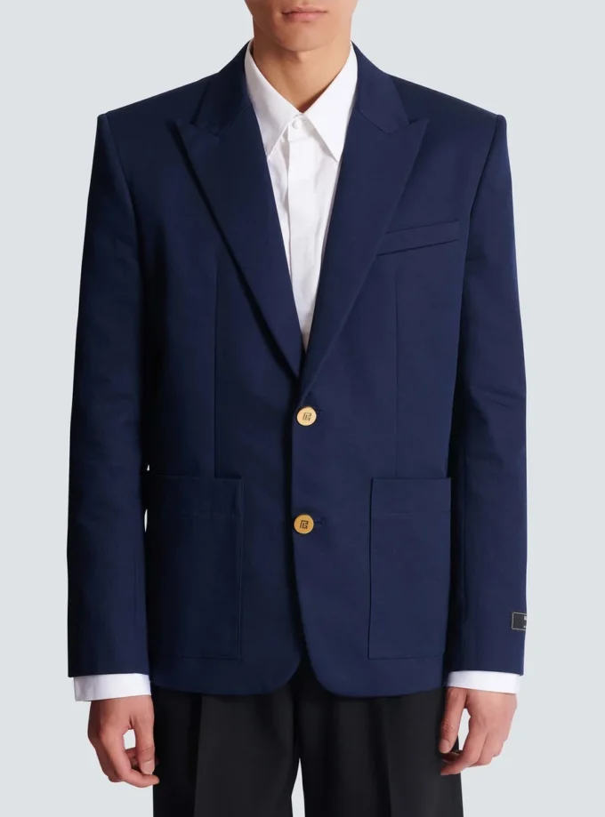 Cotton twill 2-buttons jacket Cotton twill 2-buttons jacket