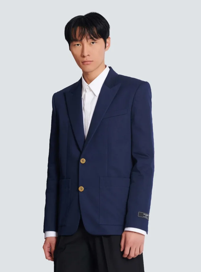 Cotton twill 2-buttons jacket Cotton twill 2-buttons jacket