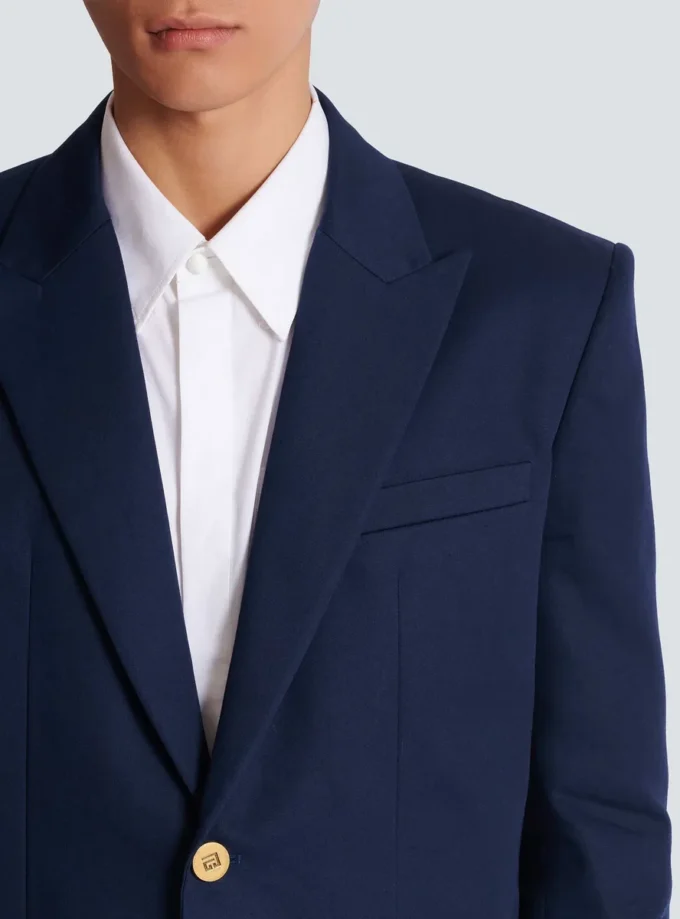 Cotton twill 2-buttons jacket Cotton twill 2-buttons jacket