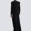 Crepe 1-button jacket with crystals Crepe 1-button jacket with crystals