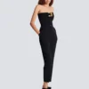 Crepe bustier bodysuit with belt detail Crepe bustier bodysuit with belt detail