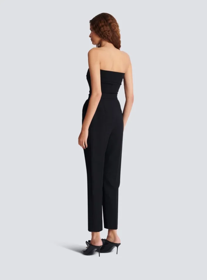 Crepe bustier bodysuit with belt detail Crepe bustier bodysuit with belt detail
