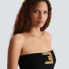 Crepe bustier bodysuit with belt detail Crepe bustier bodysuit with belt detail