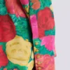 Crepe shirt dress with roses print Crepe shirt dress with roses print