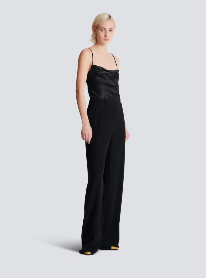 Crepe straight-leg tailored trousers Crepe straight-leg tailored trousers