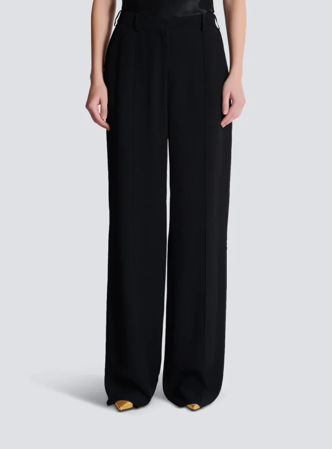 Crepe straight-leg tailored trousers Crepe straight-leg tailored trousers