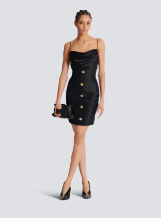 Crocodile-look pencil skirt