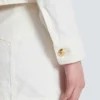 Cropped cotton canvas jacket