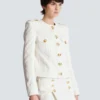 Cropped cotton canvas jacket