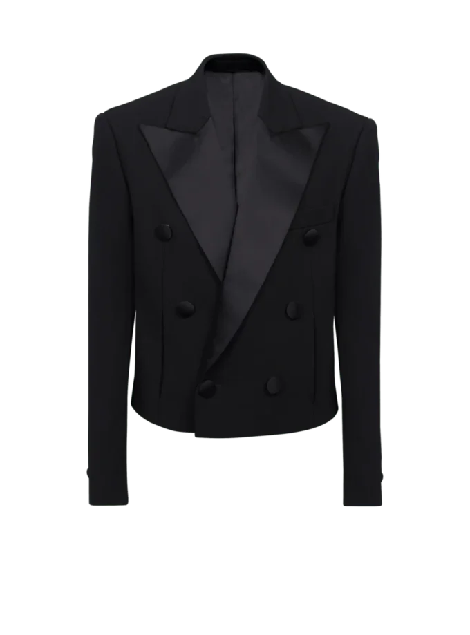 Cropped double crepe jacket Cropped double crepe jacket