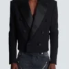Cropped double crepe jacket Cropped double crepe jacket