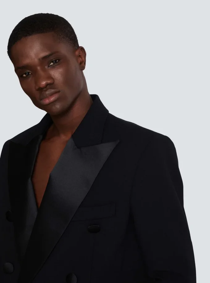 Cropped double crepe jacket Cropped double crepe jacket
