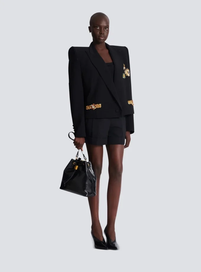 Cropped embroidered jacket Cropped embroidered jacket