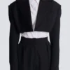 Cropped grain de poudre jacket