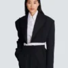 Cropped grain de poudre jacket