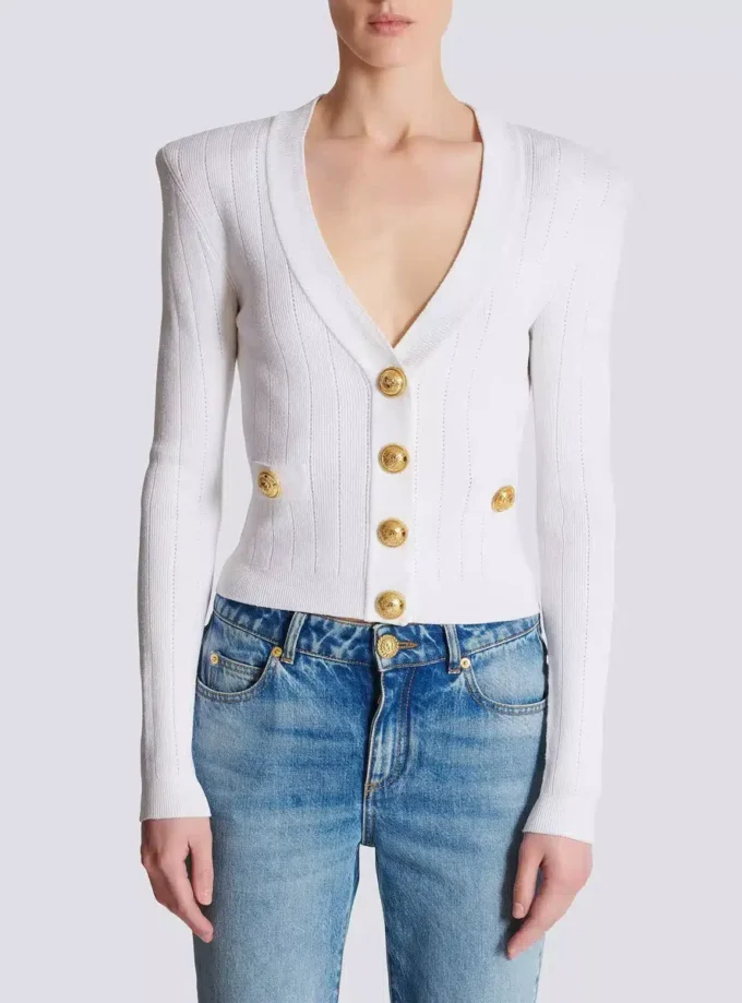 Cropped knit cardigan Cropped knit cardigan