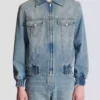 Cropped lined denim jacket