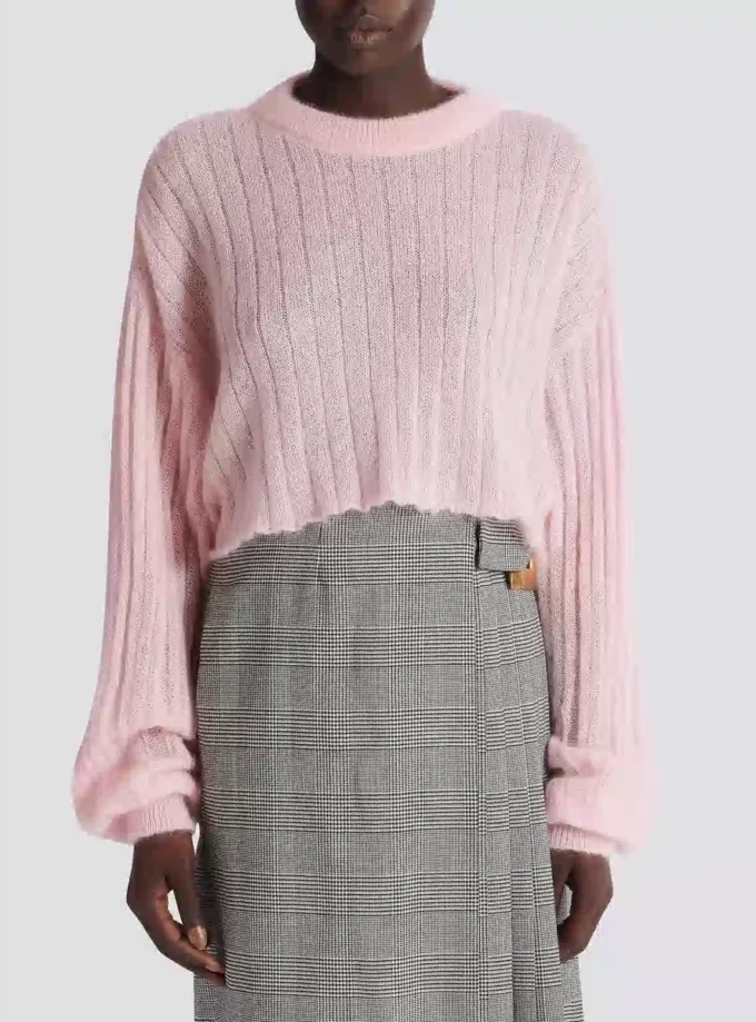 Cropped mohair jumper Cropped mohair jumper