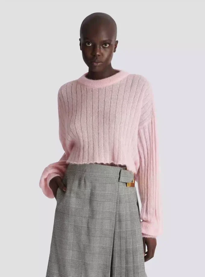 Cropped mohair jumper Cropped mohair jumper
