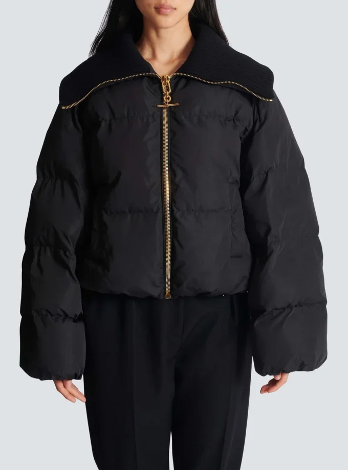 Cropped oversized padded jacket