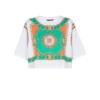 Cropped T-shirt with Balmain Foulard print Cropped T-shirt with Balmain Foulard print