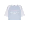 Cropped T-shirt with Balmain Paris print Cropped T-shirt with Balmain Paris print