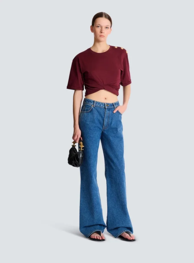 Cropped tie T-shirt Cropped tie T-shirt
