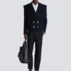 Cropped wool reefer jacket Cropped wool reefer jacket