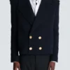 Cropped wool reefer jacket Cropped wool reefer jacket