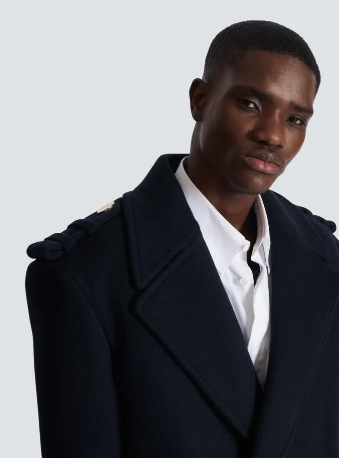 Cropped wool reefer jacket Cropped wool reefer jacket
